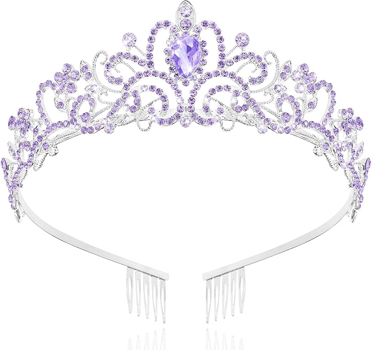 TAROSE Crowns for Women and Girls, Queen Crystal Gold Silver Tiaras with White Rhinestone and Combs, Goddess Crown for Wedding Bride Birthday Princess Bridal Shower Hair Accessories for Women