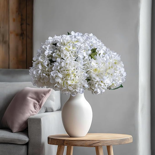 10PCS Faux Hydrangea Flower Hydrangea Artificial Flowers Hydrangea Bouquet Faux Flower Table Centerpieces for Home Wedding Bridal Bouquet Office Party DIY Floral Decor
