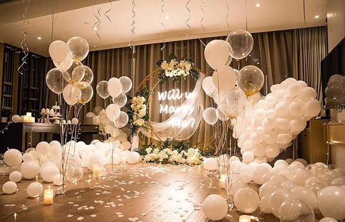 Labeol Clear Balloons Different Sizes 151PCS 18/12/10/5 Inch Clear Balloon Garland Arch Kit Quality Transparent Latex Balloons Decorations for Party Birthday Graduation Wedding