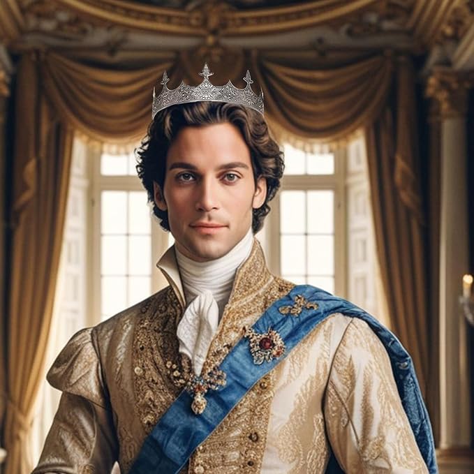 King Crown for Men Crowns Tiara for Birthday Party Costume