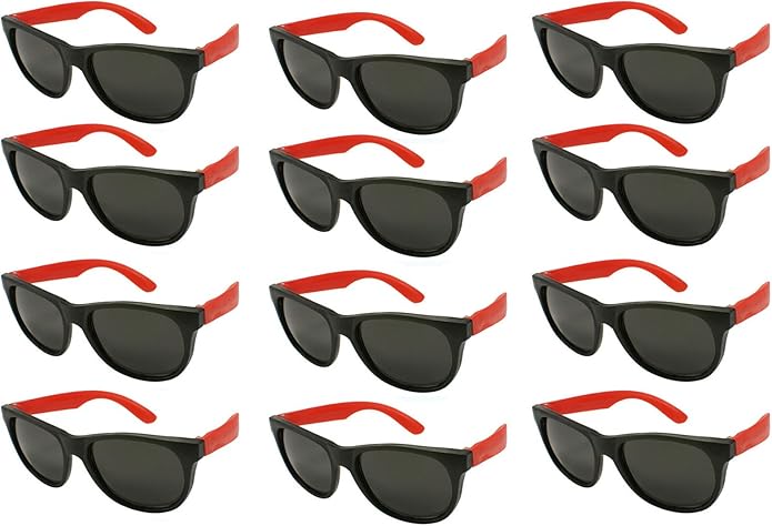 EDGEIWEAR 80s Neon Party Sunglasses for Adult Party Favors with CPSIA certified-Lead(Pb) Content Free
