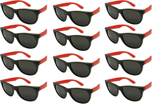 EDGEIWEAR 80s Neon Party Sunglasses for Adult Party Favors with CPSIA certified-Lead(Pb) Content Free