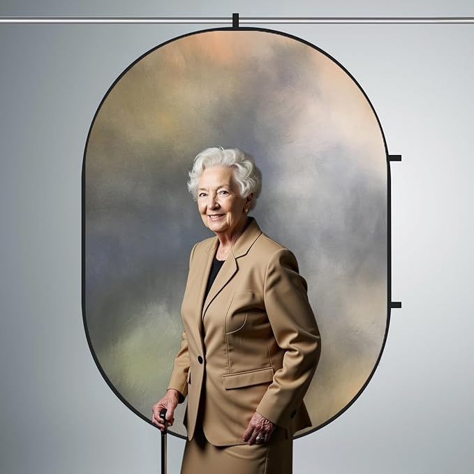 Kate Collapsible Backdrop Pop Up Backdrops Grey Foldable Background for Portrait Photography, Video, 5x6.5ft