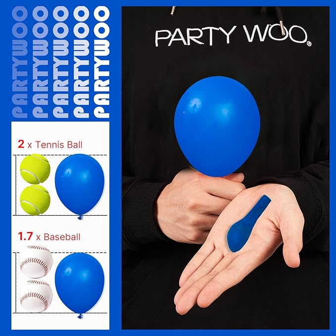 PartyWoo Royal Blue Balloons 100pcs of 5 Inch Dark Blue Latex Balloons for Wedding Baby Shower Gender Reveal Anniversary Graduation Under The Sea Men Birthday Bachelorette Party Decorations Blue-Y5