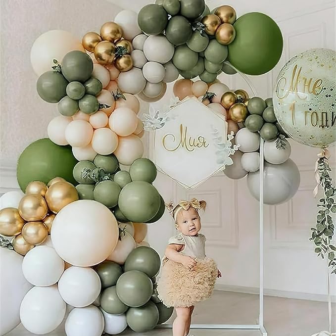 PartyWoo Sage Green Balloons 50 pcs 12 Inch Matte Sage Olive Green Boho Neutral Eucalyptus Latex Helium Balloons for Wedding Baby Shower Gender Reveal Birthday Graduation Party Decorations Green-F11