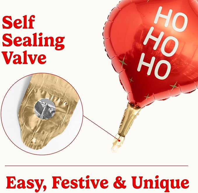 HOUSE OF PARTY Christmas Decorations Indoor | Christmas Santa Ornament Balloons | Xmas Indoor Hanging for Home Office Party Decor Indoor Outdoor