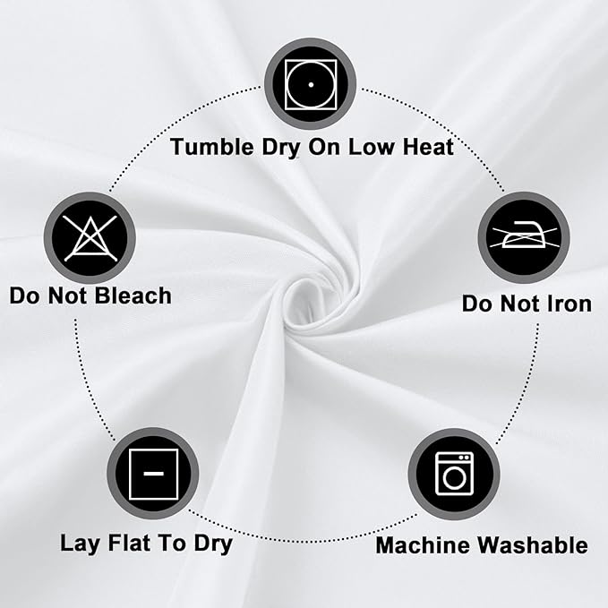 PureFit 10 Pack Round White Table Cloths 70 Inch for Round Tables, Stain and Wrinkle Resistant Table Linens for Home Use, Wedding, Party, Banquet and Camping