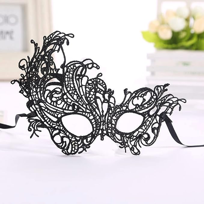 JOYFISCO Masquerade Mask for Women Metal Mask Shiny Rhinestone Venetian Party Prom Ball Bar Halloween Costume Accessory