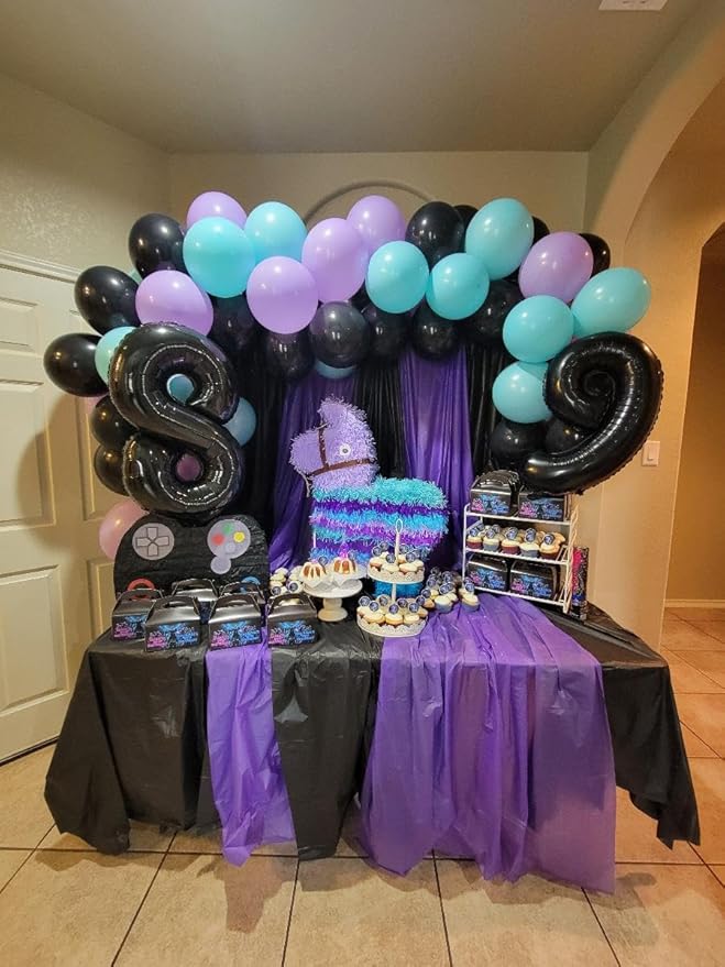 Smlpuame 40 inch Number Balloon 0-9 Black Large Number 17 Balloons,Digital Balloons for Birthday Party Celebration Decorations Supplies, Helium Foil Number Balloons for Wedding Anniversary