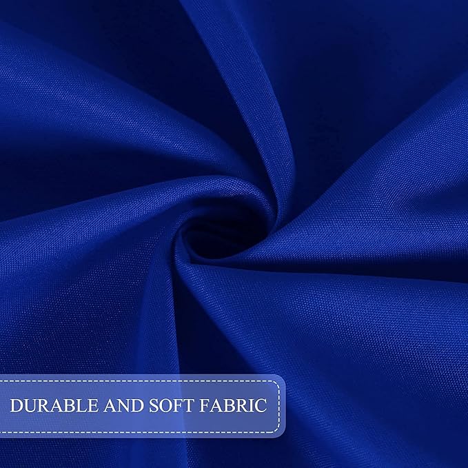 SARAFLORA Outdoor and Indoor Tablecloth -60 inch Round, Blue Wrinkle Free Washable Waterproof Table Cloth with Umbrella Hole and Zipper Round Table Cover for Spring/Summer/Patio/Picnic/BBQS/Party