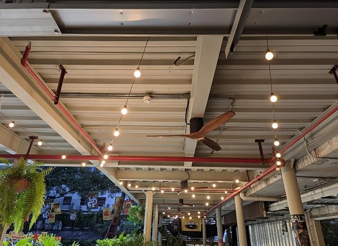 RTTY Outdoor String Lights 100ft, G40 Led Patio Globe Lights with 52pcs Bulbs,Shatterproof Waterproof Connectable Outside Hanging for Porch Cafe Bistro Backyard Gazebo Balcony Deck Party