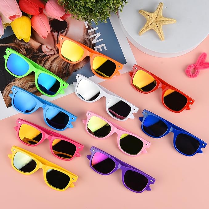 Colorful Party Sunglasses Bulk 20 Packs for Wedding Beach Summer Pool Party Supplies Goodie Bags Stuffers