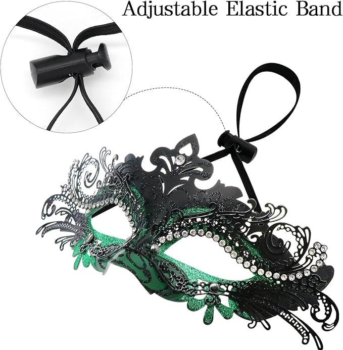 Coddsmz Couple Masquerade Mask Set - Venetian & Mardi Gras Mask for Women & Men