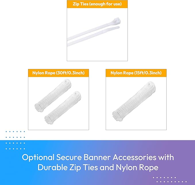 Custom Vinyl Banner Personalized HD Printing for Indoor/Outdoor - Perfect for Business Events, Graduation, Birthdays, and Parties - 1 or 2-sided Print, Grommets/Pole Pockets, Reinforced Edge - 3x7ft