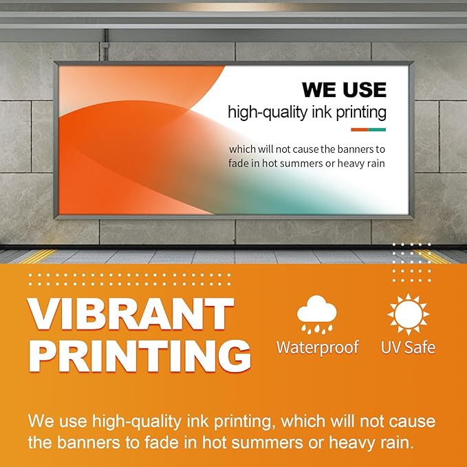 Custom Banners and Signs Personalized with Photo or Logo Text, Full Color 13oz Vinyl Banner Customized for Business Advertising Birthday Party Graduation Wedding Indoor Outdoor Display