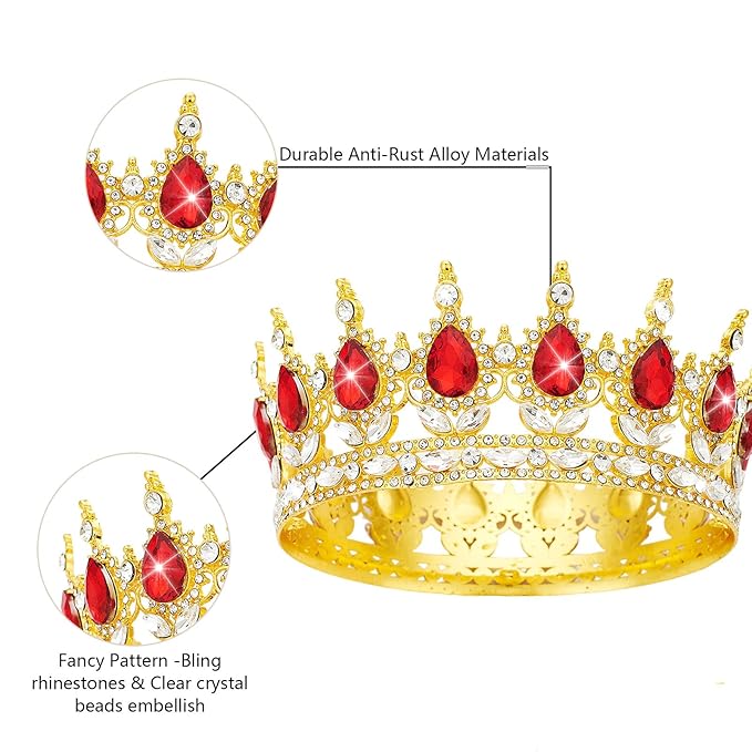 Queen Crown Rhinestone Wedding Crowns and Tiaras for Women Costume Party Hair Accessories Princess Birthday Crown Crystal Bridal