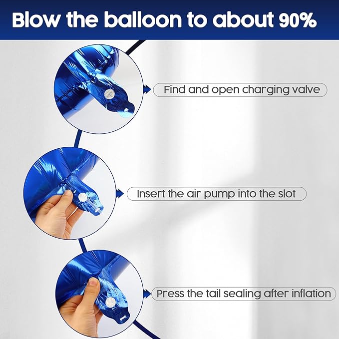 2026 Balloon - Metallic Blue Birthday Number Balloons, 40 Inch Large Foil Balloons for Men Women Boys Girls Navy Blue Themed Birthday Decorations，Number 2026 Balloon
