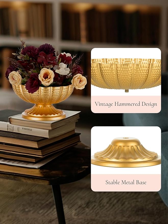 Gold Vase Centerpieces for Table: Gold Flower Vase for Wedding Centerpieces 2 Packs Mini Sized Flower Stand Arrangement Bulk for Party Event Engagement Celebration