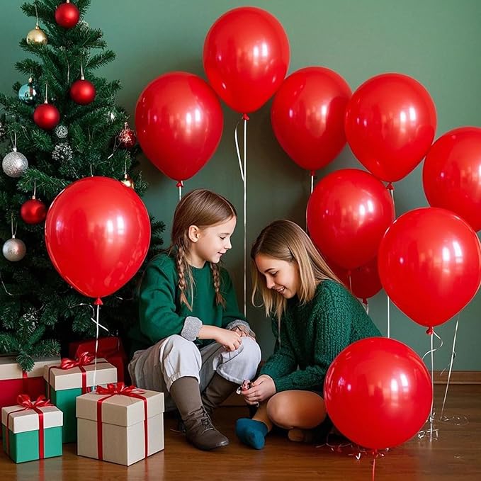 Red Balloons 145 pcs Matte Red Balloons Arch Kit Different Sizes of 18 12 10 5 Inch Latex Balloons for Balloon Garland or Balloon Arch as Birthday Valentines Day baloons Party Decorations