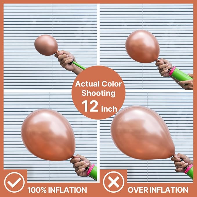 PartyWoo Rose Gold Balloons 50pcs 12 Inch Metallic Chrome Rose Gold Balloons for Wedding Anniversary Sweet 16 Baby Shower Bridal Shower Bridgerton Floral Birthday Party Decorations Rose Gold-G107