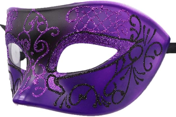 Coolwife Couples Masquerade Masks Metal Venetian Mardi Gras Party Evening Prom Costume Mask