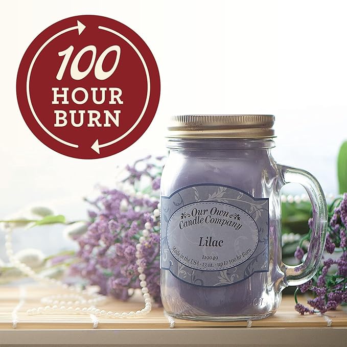 Our Own Candle Company, Christmas Triple Scented Mason Jar Candle, 100 Hour Burn Time, 13 Ounces