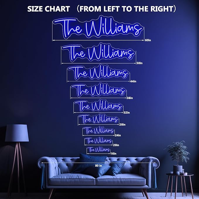 Custom Neon Signs, Personalized Large Led Neon Lights Sign,Neon Sign Customizable for Wall Decor Wedding Birthday Party Bedroom Bar Shop Name Logo Lights (Optional 18" to 60") (3 Lines)