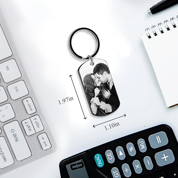 Customized Double Sided Keychain - Personalized Engraved Text/Number/Name Keychain, Custom Key chain Gift for Boyfriend