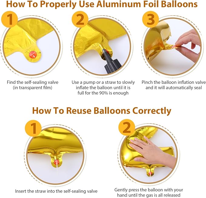 20 Pcs Number Balloons 16 Inch Gold 0-9 Number Foil Balloons Gold Custom Digital Balloon for Birthday Party Engagement Graduations Anniversary Baby Shower Decorations Party Supplies