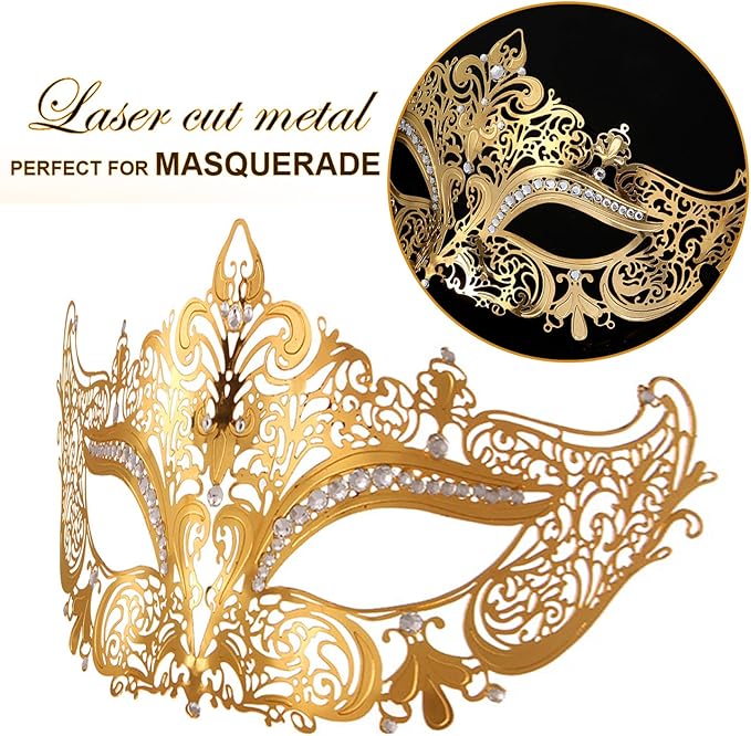 Masquerade Mask for Women Men Couple Venetian Mask Roman Greek Mask for Halloween Costume Party Prom