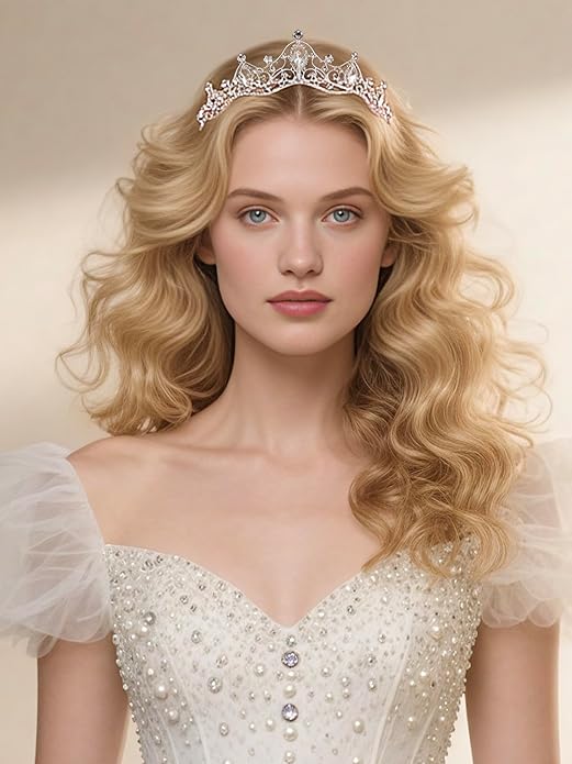 Crystal Crown for Women Girls Elegant Gold Princess Headband Sparkling Rhinestones Queen Tiara for Weddings Birthday Parties Proms Pageant Cosplay