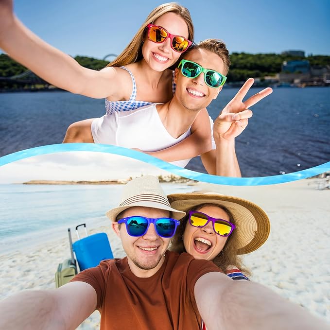 Colorful Party Sunglasses Bulk 20 Packs for Wedding Beach Summer Pool Party Supplies Goodie Bags Stuffers