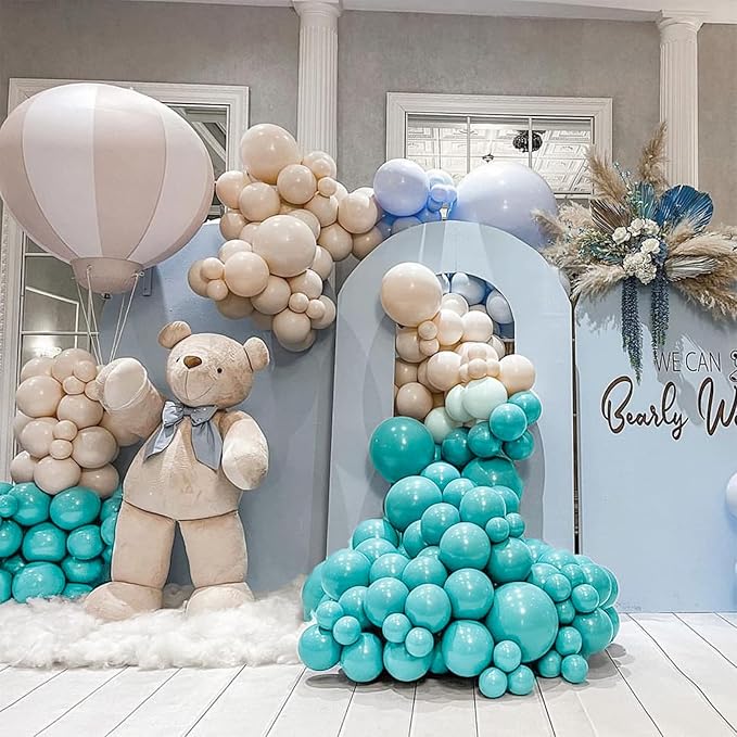 PartyWoo Dark Teal Balloons 50pcs 12 Inch Turquoise Aqua Blue Teal Balloons for Graduation Wedding Baby Shower Bridal Shower Gender Reveal Engagement Birthday Pool Party Decorations Blue-Y17