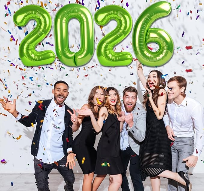 2026 Balloon - Light Green Birthday Number Balloons, 40 Inch Large Foil Balloons for Men Women Boys Girls Light Green Themed Birthday Decorations，Number 2026 Balloon