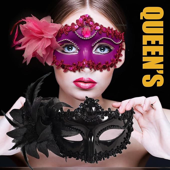 Masquerade Mask for Women Venetian Halloween Carnival Masks for Party Prom Ball