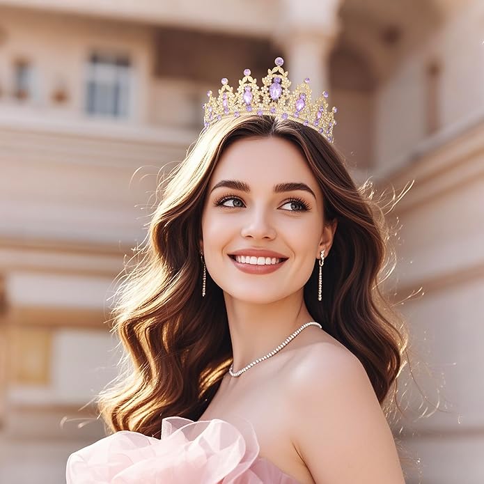 tiaras and crowns for women queen crowns for Women and Girls Crystal Princess Tiaras Rhinestone Tiaras For Wedding Bridal Birthday Prom Pageant Party