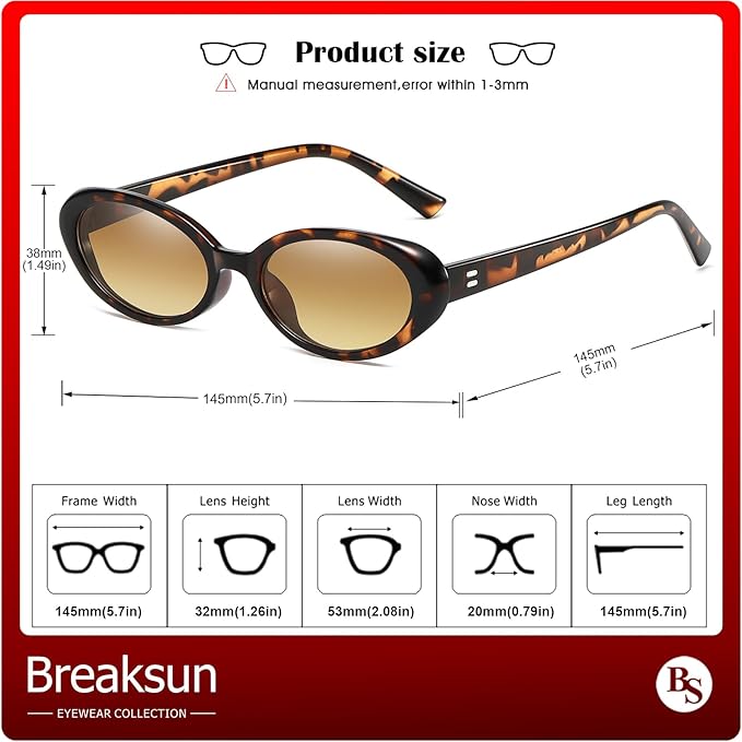 Retro Oval Sunglasses for Women Men Fashion Small Oval Sunglasses 90s Vintage Shades