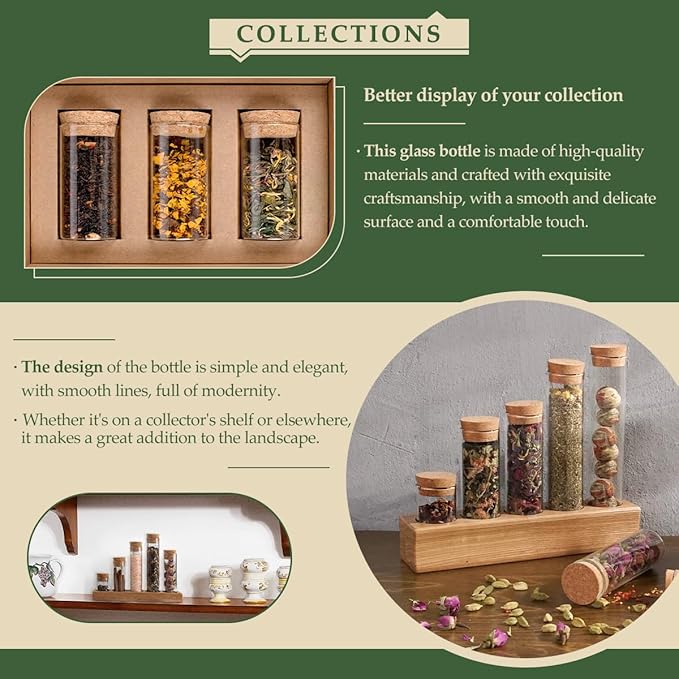 JIUYUE Test Tube,Miniature Bottles,Mini Glass Bottles.(0.74 Oz,50 Pcs)