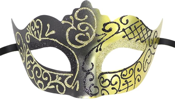 Coolwife Couples Masquerade Masks Metal Venetian Mardi Gras Party Evening Prom Costume Mask