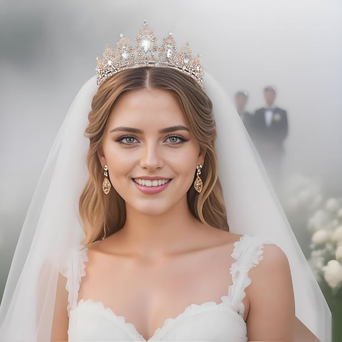 Crown Tiara for Women Queen Crown Rhinestone Wedding Crowns Birthday Tiara Women's Hair Accessories Costume Party Halloween Decor Prom Gifts