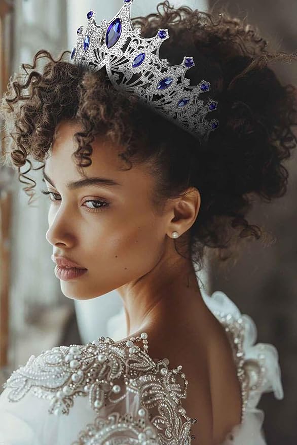Tiaras Headbands Crown for Women and Girls, Princess Rhinestone Crown for Bridal, Crystal Queen Tiara Head Band Hair Accessories for Prom Wedding and Party