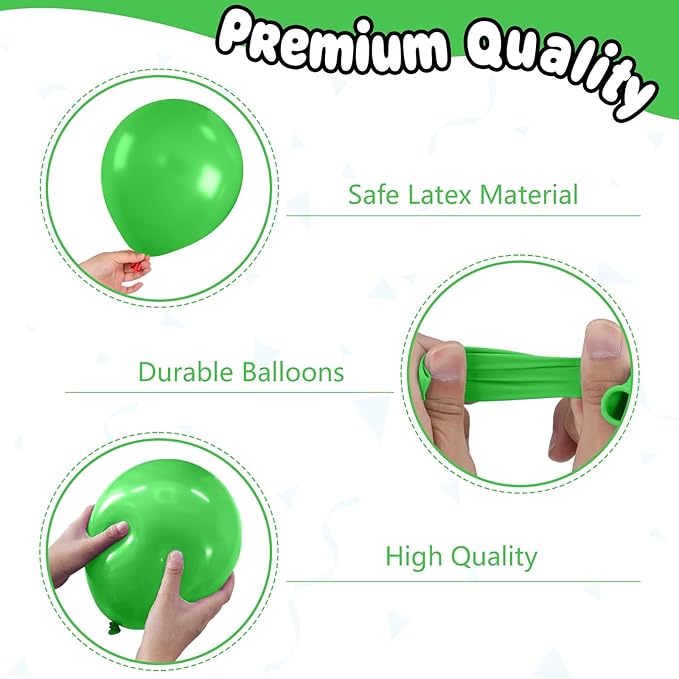 Red Green and Brown Balloons,12 Inch Red Green Brown and Black Balloons with Confetti Balloon for Boy Video Game Jungle Safari Baby Shower Woodland Hunting Army Party Decorations