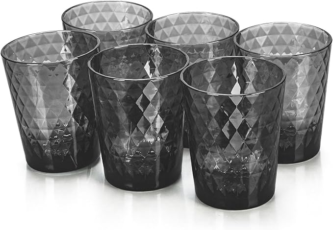BPA-Free Plastic Tumblers 6 Pack (6x16oz) | Reusable Dishwasher Safe | Stackable Shatterproof Cups | Plastic Drinkware & Drinking Tumblers for Restaurant, Home, Party