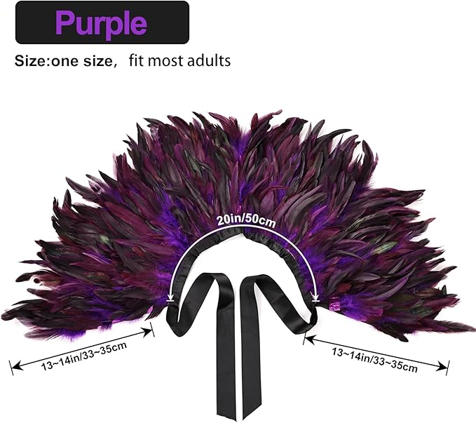 Gothic Natural Feather Shrug Feather Shawl Wrap Cape Victorian Collar for Halloween Cosplay Party Costume Accessories