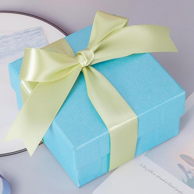 1 Inch Spring Green/Fresh Sprout Solid Satin Ribbon, 50 Yards Craft Fabric Ribbon for Gift Wrapping Floral Bouquets Wedding Party Decoration