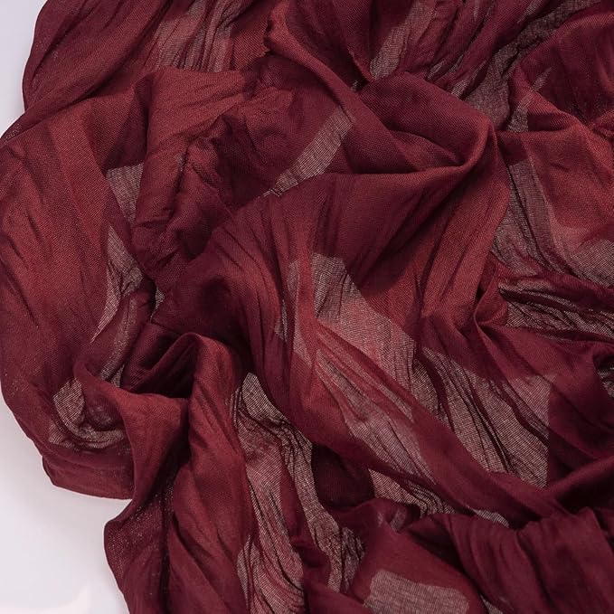 Socomi Burgundy Red Christmas Table Runner 3pcs Cheesecloth Boho Rustic Gauze 120 inch 10FT Cheese Cloth Runner for Wedding Party Baby Shower Birthday Home Decor Holiday Decorations