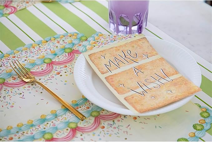 Hester & Cook Table Accent Place Cards - Dinner Name Cards for Table Setting Set of 12 - Made in USA (Birthday Cake)