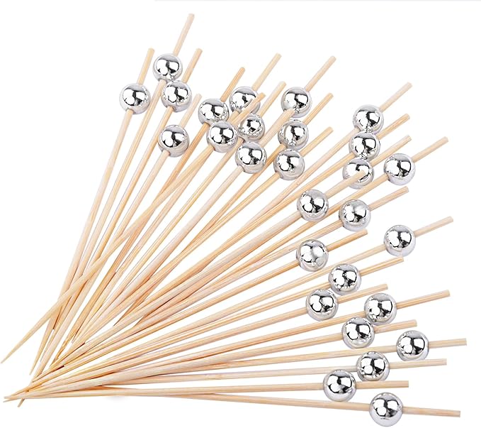 Cocktail Picks, 100PCS Toothpicks for Appetizers, Appetizing Skewers for Charcuterie Fruits and Party Decoration - 4.7 inch