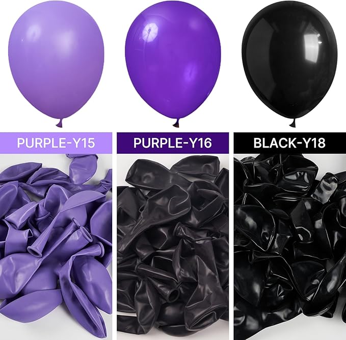 PartyWoo Dark Purple Balloons 50pcs 12 Inch Royal Purple Latex Helium Balloons for Birthday Baby Shower Graduation Anniversary Bachelorette Princess Butterfly Themed Party Decorations Purple-Y16