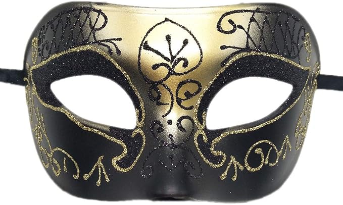 Coolwife Couples Masquerade Masks Metal Venetian Mardi Gras Party Evening Prom Costume Mask